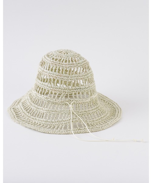 La Maison de Lyllis（メゾンドリリス）の「【La Maison de Lyllis】TULIP HAT /手編みハット ブリムワイヤー入り 2211037（ハット・レディース・オフホワイト/カーキ/キャメル/ワイン・FREE）」の11枚目の写真