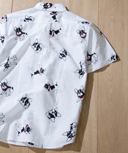 Candy Fantasy（キャンディーファンタジー）の「【a】オックス 総柄レギュラーカラー半袖シャツ（シャツ/ブラウス・メンズ・ホワイト/ベージュ/ネイビー/ブルー/ホワイト系その他/ベージュ系その他/ホワイト系その他2/ホワイト系その他4/ストライプ/ホワイト系その他3/ネイビー系1・MEDIUM/LARGE/X-LARGE）」の16枚目の写真