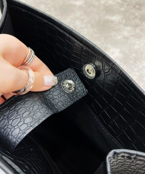 apres jour mignon（アプレジュールミニョン）の「バックルベルトスクエアバッグ 【ZOZOTOWN限定アイテム】（トートバッグ・レディース・ブラック系その他/ダークブラウン/ブラック・ONESIZE）」の12枚目の写真