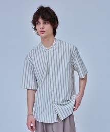 UNITED TOKYO | ストライプVネックショートスリーブシャツ(シャツ/ブラウス)