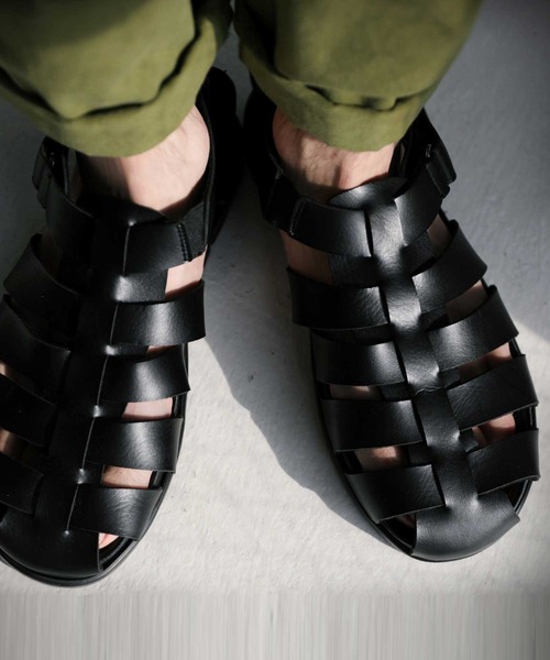 antiqua（アンティカ）の「グルカサンダル（サンダル・メンズ・ブラック・26.0cm/27.0cm/28.0cm）」の2枚目の写真