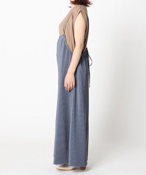 Simplicite（サンプリシテ）の「カットプリーツTシャツset◆（つなぎ/オールインワン・レディース・ブラック/グリーン/ブルー系その他・FREE）」の4枚目の写真