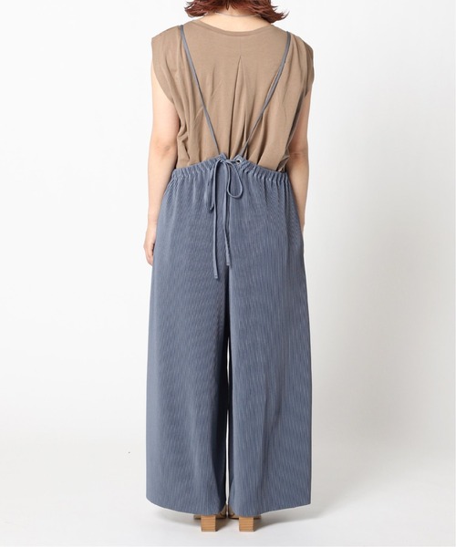 Simplicite（サンプリシテ）の「カットプリーツTシャツset◆（つなぎ/オールインワン・レディース・ブラック/グリーン/ブルー系その他・FREE）」の5枚目の写真