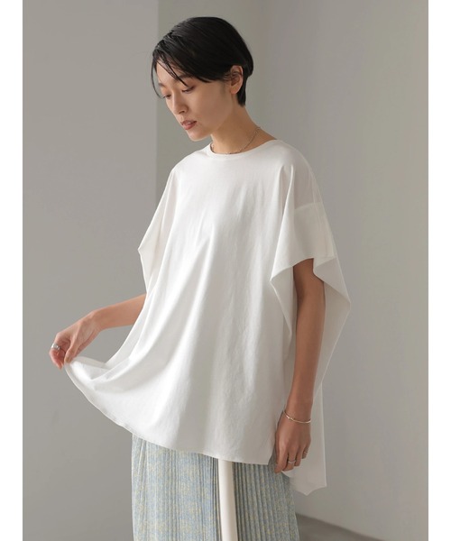 AMERICAN HOLIC(アメリカンホリック)の「変形ショートスリーブプルオーバー *〇(Tシャツ/カットソー・レディース・ライトグレー/ブラック/オフホワイト/サックスブルー/イエロー・M/L)」の21枚目の写真