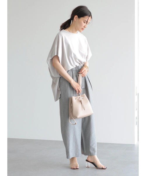 AMERICAN HOLIC(アメリカンホリック)の「変形ショートスリーブプルオーバー *〇(Tシャツ/カットソー・レディース・ライトグレー/ブラック/オフホワイト/サックスブルー/イエロー・M/L)」の12枚目の写真