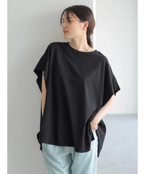 AMERICAN HOLIC(アメリカンホリック)の「変形ショートスリーブプルオーバー *〇(Tシャツ/カットソー・レディース・ライトグレー/ブラック/オフホワイト/サックスブルー/イエロー・M/L)」の14枚目の写真