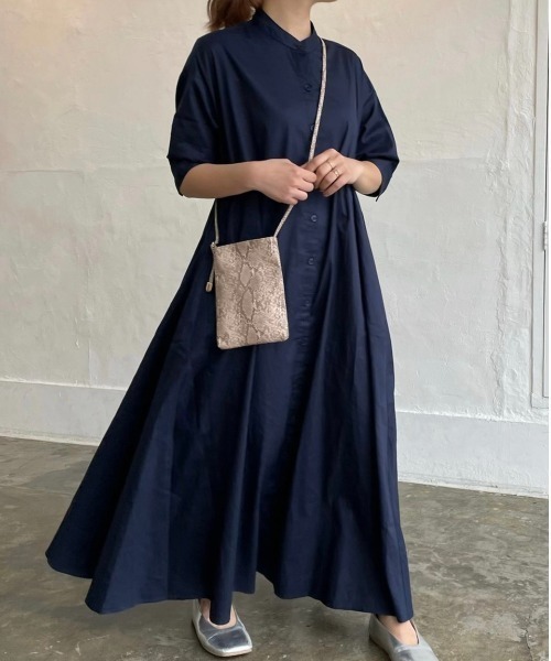 セール バンドカラーシャツ フレアロングワンピース シャツワンピース Dais Y デイジー のファッション通販 Zozotown