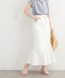 natural couture | 【WEB限定】アシメフレアデニムスカート(デニムスカート)