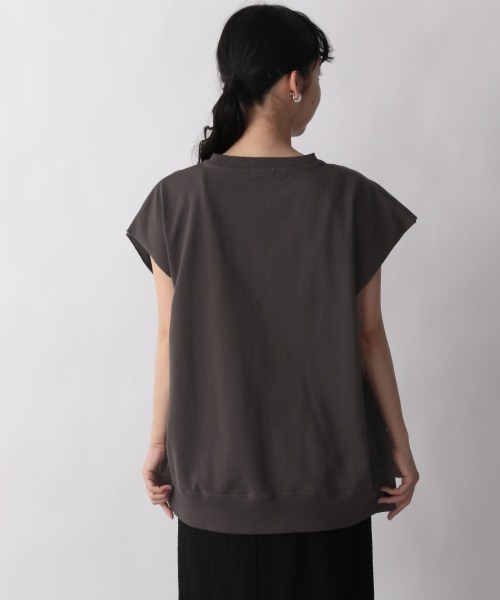 LOWRYS FARM（ローリーズファーム）の「ミニウラケプリントロゴフレンチスリーブ　948730（Tシャツ/カットソー・レディース・オフホワイト/チャコールグレー/グリーン/グレー・FREE）」の16枚目の写真