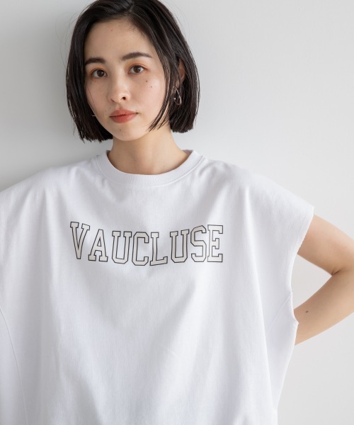 LOWRYS FARM（ローリーズファーム）の「ミニウラケプリントロゴフレンチスリーブ　948730（Tシャツ/カットソー・レディース・オフホワイト/チャコールグレー/グリーン/グレー・FREE）」の18枚目の写真