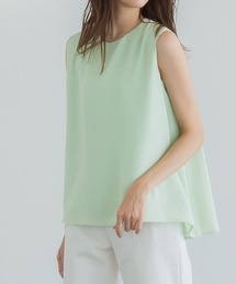 Aラインノースリーブブラウス