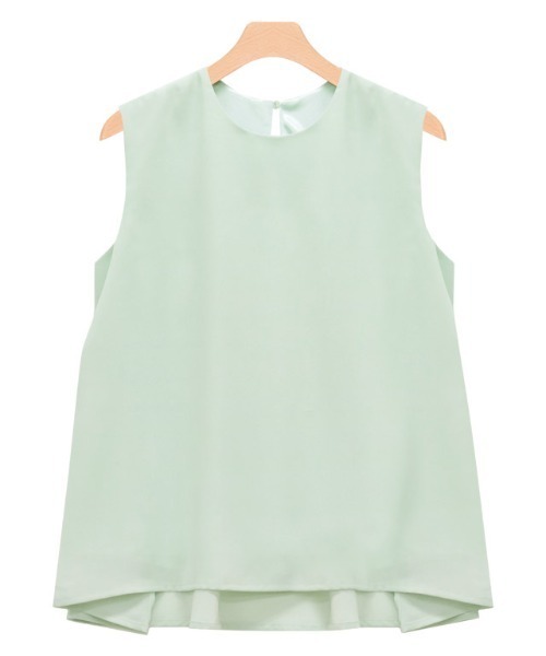 Pierrot（ピエロ）の「Aラインノースリーブブラウス（シャツ/ブラウス・レディース・ブラック/グレー/オフホワイト/ミント・M/L）」の18枚目の写真