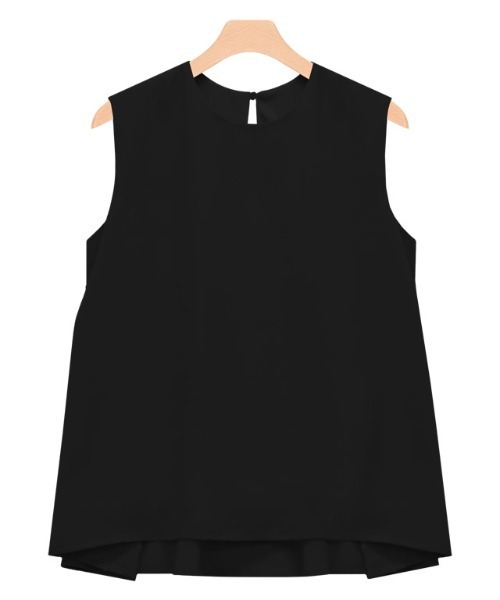 Pierrot（ピエロ）の「Aラインノースリーブブラウス（シャツ/ブラウス・レディース・ブラック/グレー/オフホワイト/ミント・M/L）」の11枚目の写真