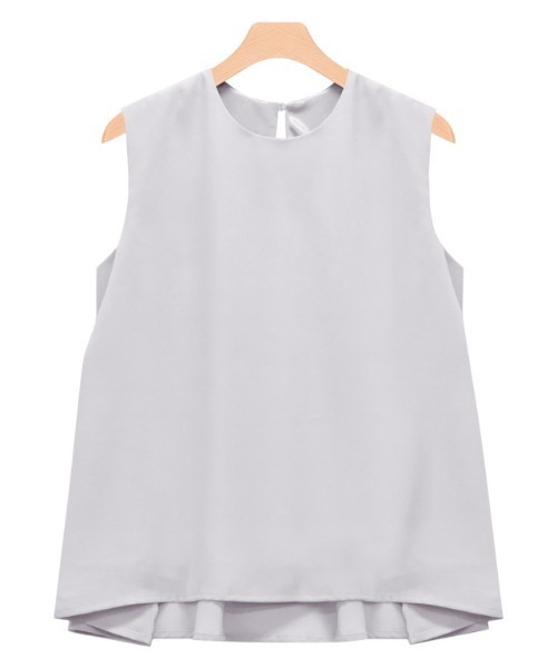 Pierrot（ピエロ）の「Aラインノースリーブブラウス（シャツ/ブラウス・レディース・ブラック/グレー/オフホワイト/ミント・M/L）」の22枚目の写真