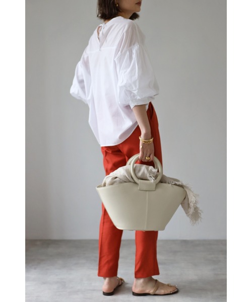 Bonjour Sagan（ボンジュールサガン）の「バルーンスリーブチュニック（チュニック・レディース・ブラック/オフホワイト/ブルー・FREE）」の13枚目の写真