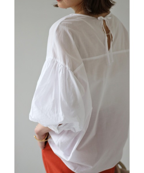 Bonjour Sagan（ボンジュールサガン）の「バルーンスリーブチュニック（チュニック・レディース・ブラック/オフホワイト/ブルー・FREE）」の14枚目の写真