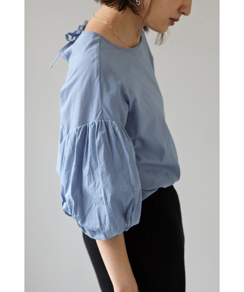 Bonjour Sagan（ボンジュールサガン）の「バルーンスリーブチュニック（チュニック・レディース・ブラック/オフホワイト/ブルー・FREE）」の20枚目の写真