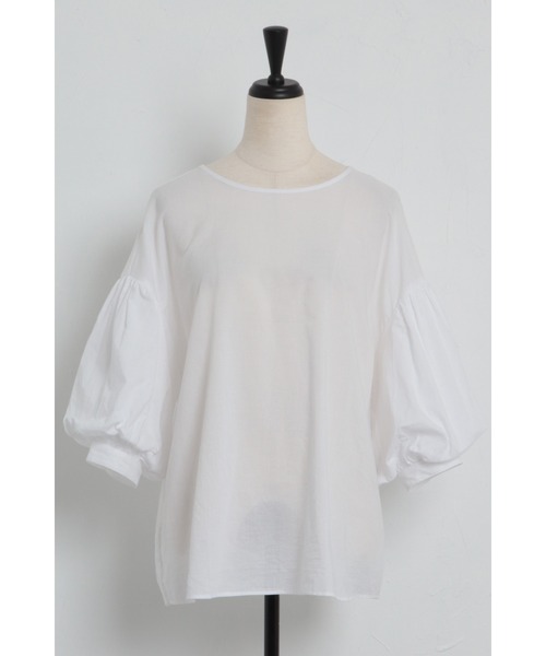 Bonjour Sagan（ボンジュールサガン）の「バルーンスリーブチュニック（チュニック・レディース・ブラック/オフホワイト/ブルー・FREE）」の22枚目の写真