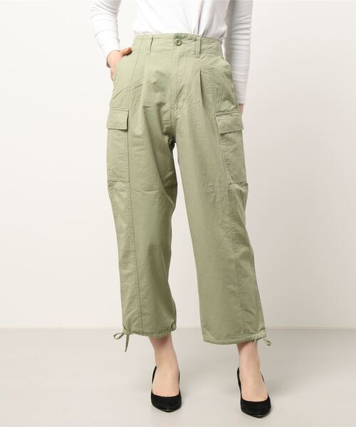 RETRO GIRL（レトロガール）の「カーゴパンツ（カーゴパンツ・レディース・ダークグリーン/アイボリー/ライトグリーン・FREE）」の6枚目の写真