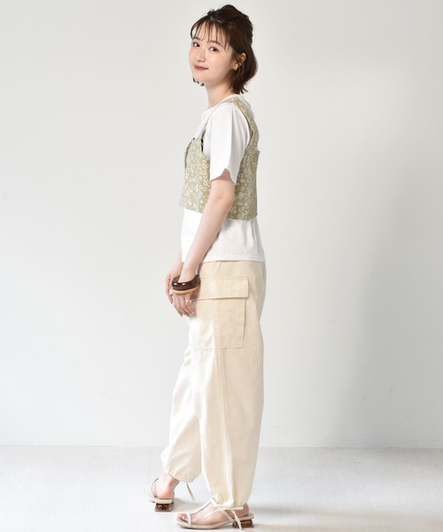 RETRO GIRL（レトロガール）の「カーゴパンツ（カーゴパンツ・レディース・ダークグリーン/アイボリー/ライトグリーン・FREE）」の20枚目の写真