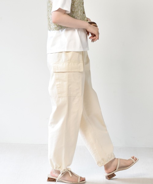 RETRO GIRL（レトロガール）の「カーゴパンツ（カーゴパンツ・レディース・ダークグリーン/アイボリー/ライトグリーン・FREE）」の14枚目の写真