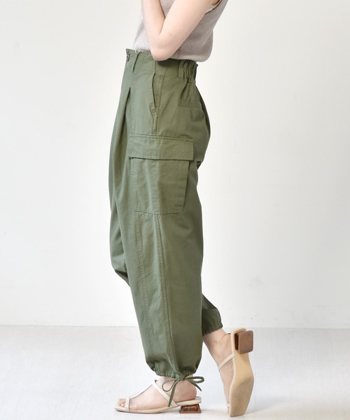 RETRO GIRL（レトロガール）の「カーゴパンツ（カーゴパンツ・レディース・ダークグリーン/アイボリー/ライトグリーン・FREE）」の12枚目の写真
