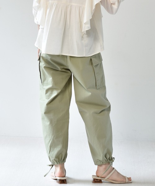 RETRO GIRL（レトロガール）の「カーゴパンツ（カーゴパンツ・レディース・ダークグリーン/アイボリー/ライトグリーン・FREE）」の9枚目の写真