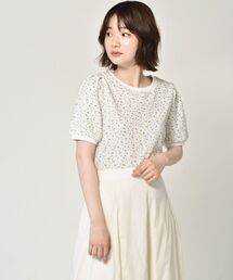 RETRO GIRL | 花柄ワッフルTee(Tシャツ/カットソー)