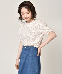 RETRO GIRL | 花柄ワッフルTee(Tシャツ/カットソー)