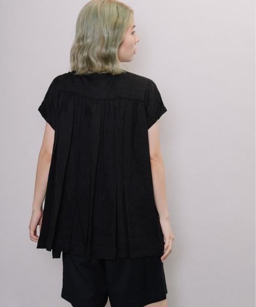 miniyu（ミニュウ）の「【NIMES】シアー・リネンブラウス（シャツ/ブラウス・レディース・ブラック/ブラウン/ピンク/グリーン・FREE）」の17枚目の写真