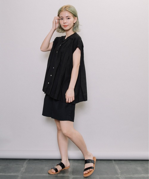 miniyu（ミニュウ）の「【NIMES】シアー・リネンブラウス（シャツ/ブラウス・レディース・ブラック/ブラウン/ピンク/グリーン・FREE）」の20枚目の写真