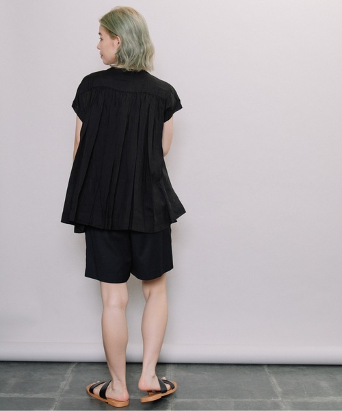 miniyu（ミニュウ）の「【NIMES】シアー・リネンブラウス（シャツ/ブラウス・レディース・ブラック/ブラウン/ピンク/グリーン・FREE）」の21枚目の写真