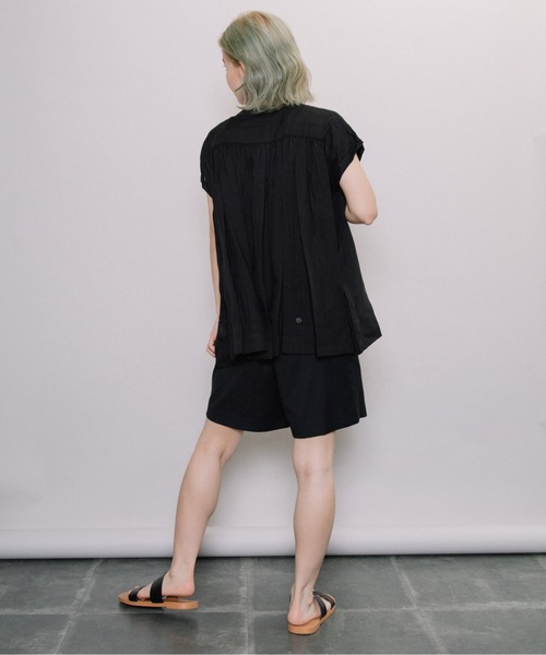 miniyu（ミニュウ）の「【NIMES】シアー・リネンブラウス（シャツ/ブラウス・レディース・ブラック/ブラウン/ピンク/グリーン・FREE）」の22枚目の写真