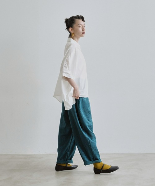 manana suerte（マニャーナスエルテ）の「ポンチョシャツ（シャツ/ブラウス・レディース・ブラック/オフホワイト・FREE）」の14枚目の写真