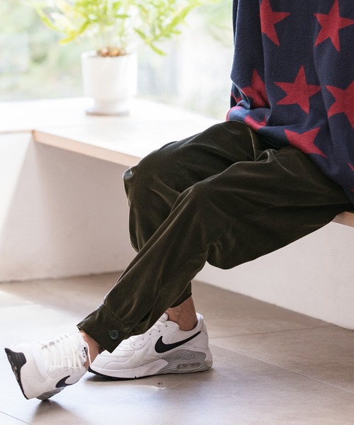 mp9191-Hem Cuffs Velor Easy Pants イージーパンツ