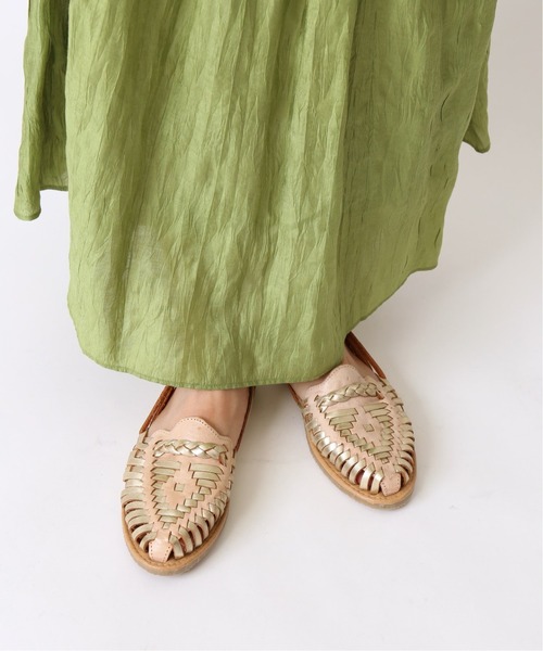 メキシカンレザーメッシュフラットシューズ その他シューズ U Michoa ラ ミチョア Spick Span ユーバイスピックアンドスパン のファッション Michoa ラ La セール ミチョア シューズ By