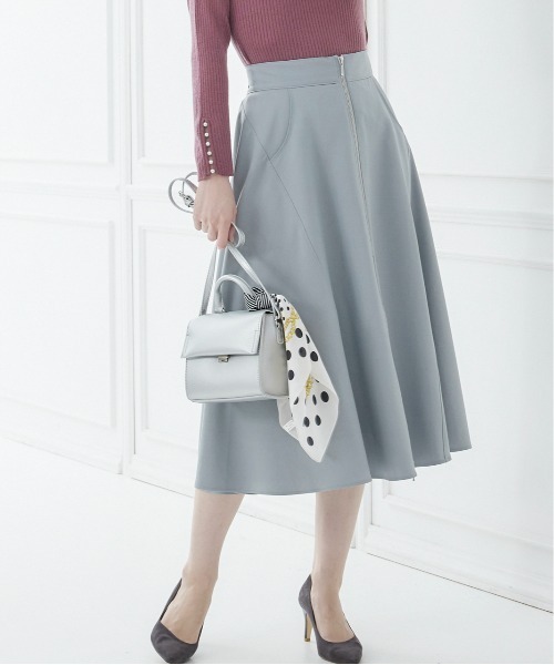 12Twelve Agenda（トゥエルブ　アジェンダ）の「フロントファスナーハイウエストフレアスカート（スカート・レディース・ネイビー/ピンク/サックスブルー・S/M）」の3枚目の写真