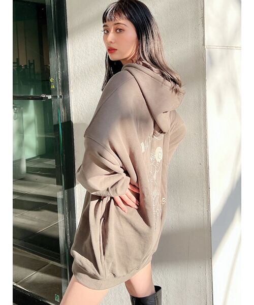 GYDA（ジェイダ）の「SHAZZY BUNNY BIG パーカー（パーカー・レディース・ブラック/ベージュ/カーキ/ピンク・FREE）」の15枚目の写真