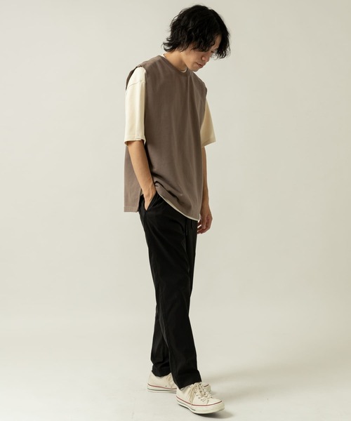 ITEMS URBANRESEARCH（アイテムズ アーバンリサーチ）の「カットオフスウェット ビッグサイズベスト（ベスト・メンズ・パープル/ブラック/モカ・MEDIUM/LARGE）」の10枚目の写真