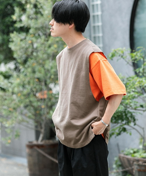 ITEMS URBANRESEARCH（アイテムズ アーバンリサーチ）の「カットオフスウェット ビッグサイズベスト（ベスト・メンズ・パープル/ブラック/モカ・MEDIUM/LARGE）」の13枚目の写真