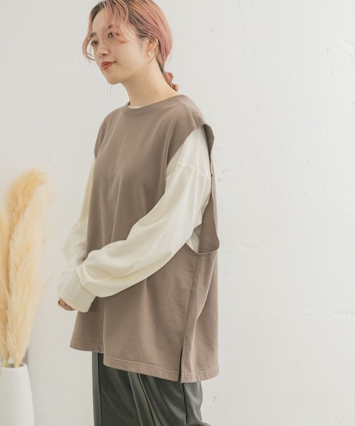 ITEMS URBANRESEARCH（アイテムズ アーバンリサーチ）の「カットオフスウェット ビッグサイズベスト（ベスト・メンズ・パープル/ブラック/モカ・MEDIUM/LARGE）」の22枚目の写真