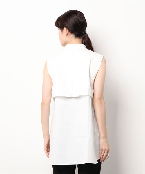 MODE ROBE(モードローブ)の「セーラーカラーノースリーブブラウス(シャツ/ブラウス・レディース・ホワイト/ベージュ・FREE)」の11枚目の写真