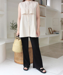 MODE ROBE | セーラーカラーノースリーブブラウス(シャツ/ブラウス)