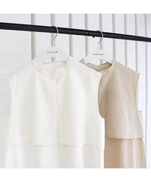 MODE ROBE(モードローブ)の「セーラーカラーノースリーブブラウス(シャツ/ブラウス・レディース・ホワイト/ベージュ・FREE)」の16枚目の写真