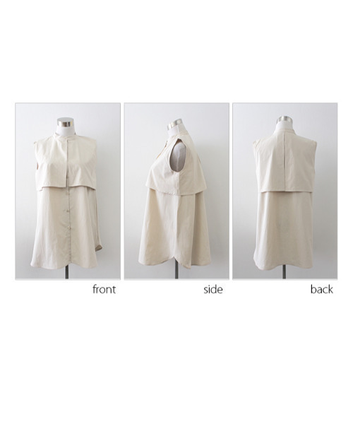 MODE ROBE(モードローブ)の「セーラーカラーノースリーブブラウス(シャツ/ブラウス・レディース・ホワイト/ベージュ・FREE)」の14枚目の写真