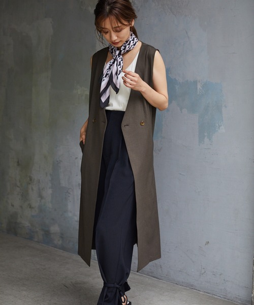 mysty woman（ミスティウーマン）の「幾何学柄スカーフ 219213（バンダナ/スカーフ・レディース・ライトブルー/ブラック/ピンク・FREE）」の14枚目の写真