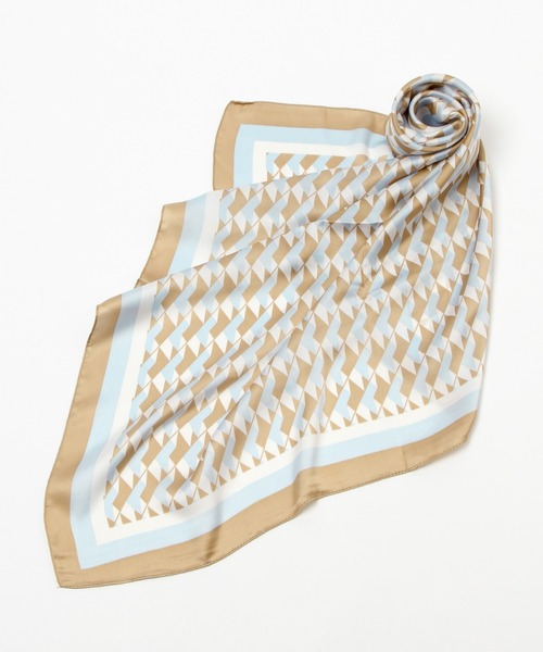 mysty woman（ミスティウーマン）の「幾何学柄スカーフ 219213（バンダナ/スカーフ・レディース・ライトブルー/ブラック/ピンク・FREE）」の10枚目の写真