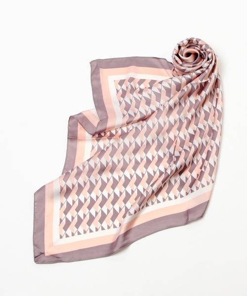 mysty woman（ミスティウーマン）の「幾何学柄スカーフ 219213（バンダナ/スカーフ・レディース・ライトブルー/ブラック/ピンク・FREE）」の8枚目の写真