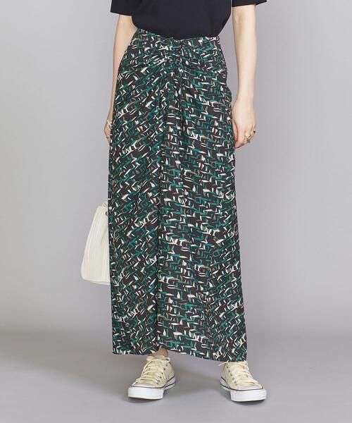 BEAUTY&YOUTH UNITED ARROWS（ビューティーアンドユースユナイテッドアローズ）の「BY ローププリントドローストスカート -ウォッシャブル-（スカート・レディース・ピンク/ケリー・SMALL/MEDIUM）」の2枚目の写真