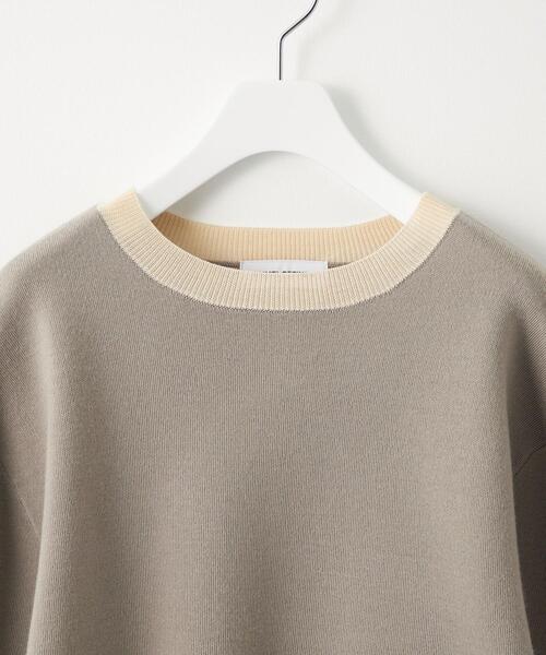 green label relaxing（グリーンレーベルリラクシング）の「＜EMMEL REFINES（エメル リファインズ）＞EM HW スウェットライクプルオーバー -ウォッシャブル-（ニット/セーター・レディース・ライトグレー/ブラック/ベージュ/ライラック・FREE）」の6枚目の写真